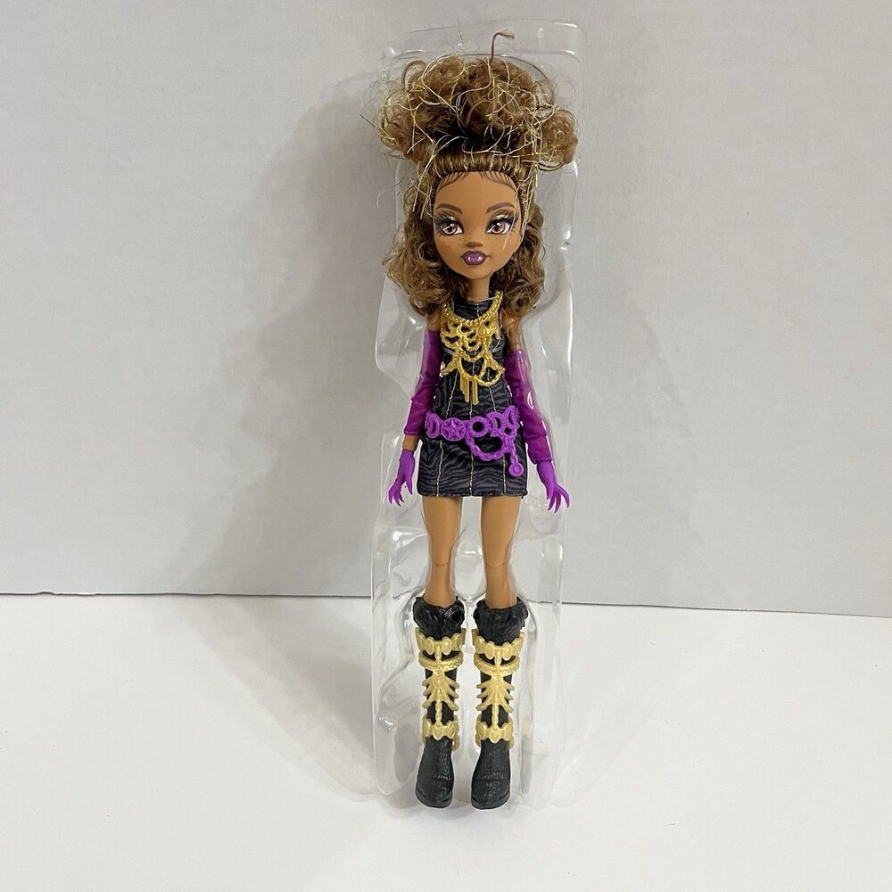 Monster High Clawdeen Wolf Doll 11" Purple Black Gold Outfit Werewolf